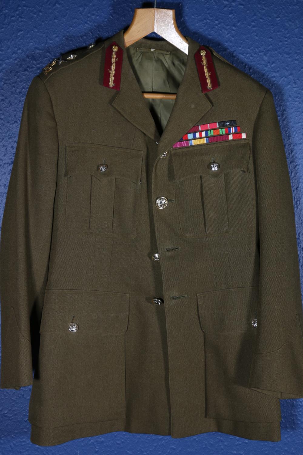British Army uniform, a British Army khaki green jacket with Bernard Wetherill Ltd of London - Image 2 of 5