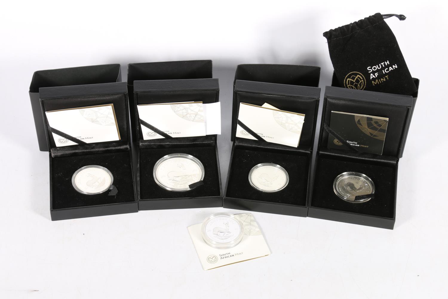 The South African Mint SOUTH AFRICA fine silver proof Krugerrands including 2oz 2020 [999 62.2g 50mm