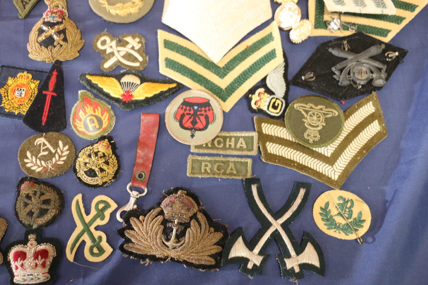 Large collection of military cap badges etc. to include an Argyll and Sutherland Highlanders plaid - Image 4 of 7