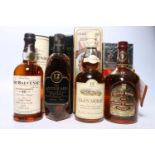 Four bottles of Scotch whisky to include THE BALVENIE 10 year old Founder's Reserve single malt