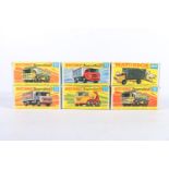 Six Matchbox Superfast diecast model vehicles to include 11 Scaffolding Truck, 21 Foden Concrete