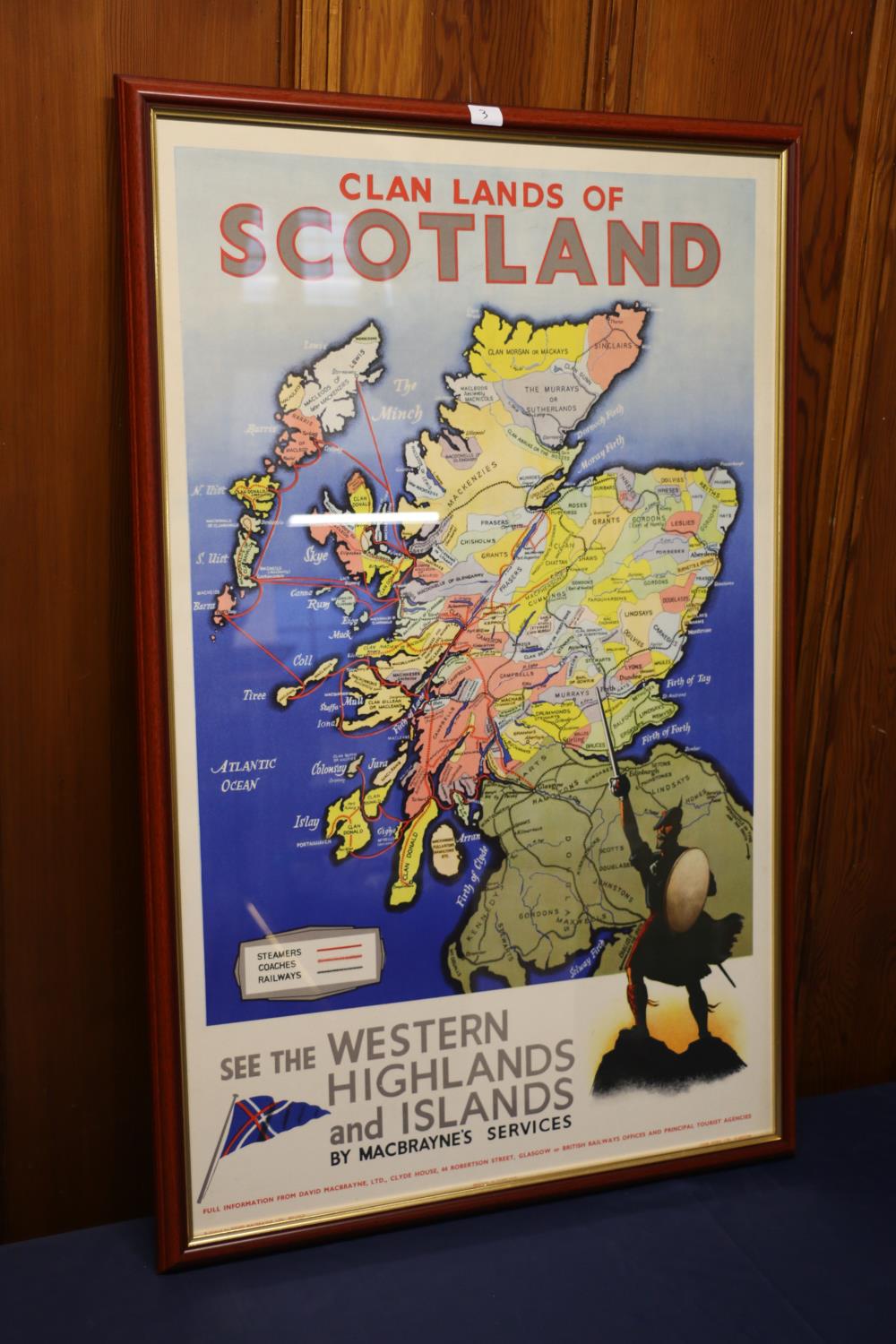David Macbrayne Ltd Clan Lands of Scotland 'See The Western Highlands and Islands' travel poster, - Image 2 of 2