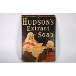 Vintage advertisement sign for 'Hudson's Extract of Soap', 46cm x 33cm.