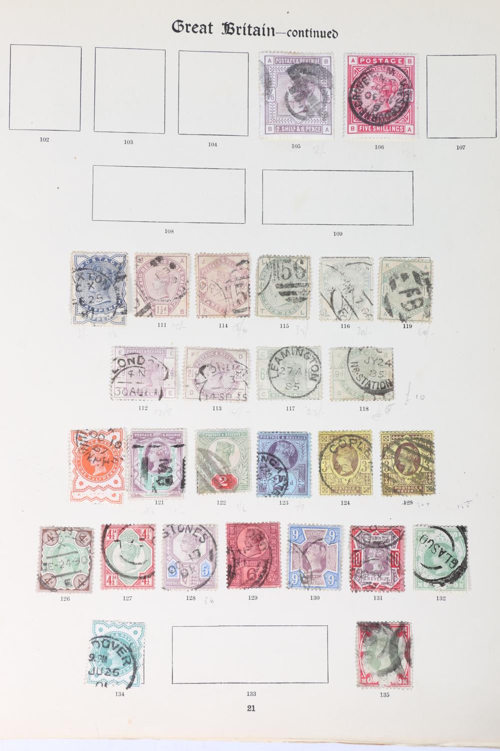 GB stamp collection from QV 1840 onwards to include QV 1d penny black, embossed issues 1s green SG54 - Image 6 of 18