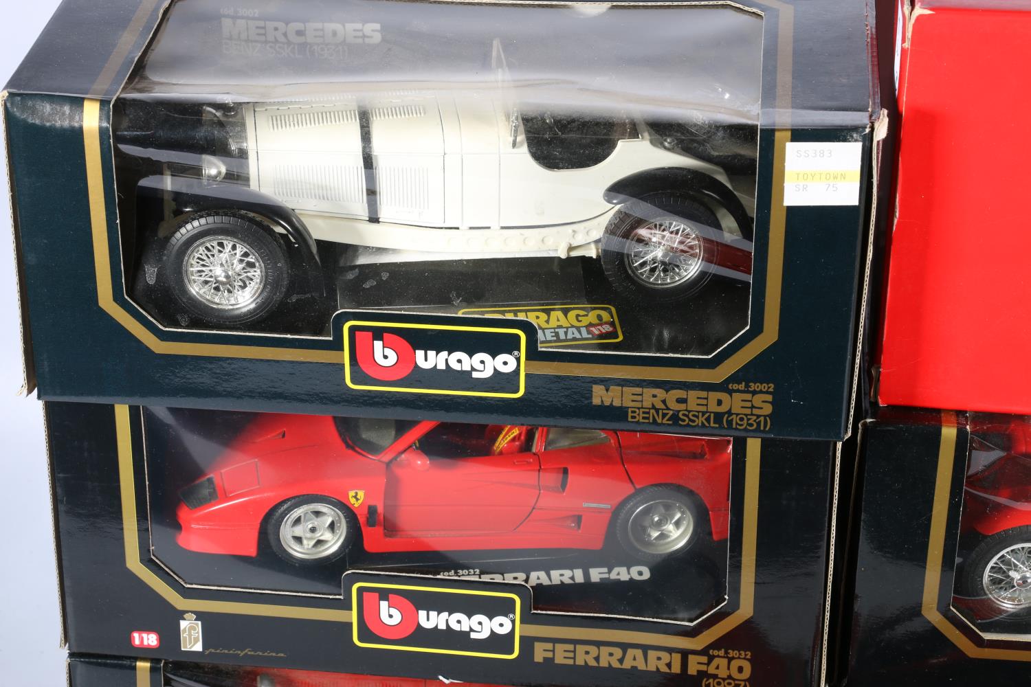 Six Burago 1:18 scale diecast vehicle models to include 3507 Ferrari 250 Testa Rossa 1957, 2x 3014 - Image 3 of 3