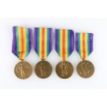 Four WWI Victory medals to Cameron Highlanders to include S12790 Private Malcolm Smith of C