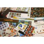 Collection of around 540 GB mint first class stamps including folded booklets, smilers, miniature sh