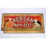 Vintage advertisement sign for 'Kersan Boiled Ham & Beef', proprietors Kerr, Sanderson and Co Ham