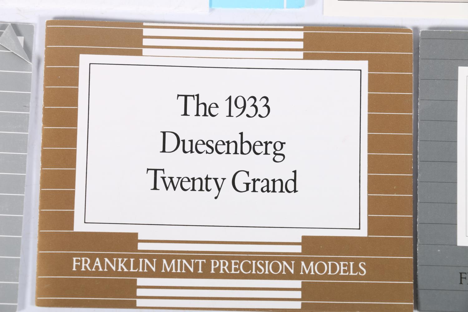 Five Franklin Mint Precision Models 1:24 scale diecast model vehicles to include The 1933 Duesenberg - Image 5 of 6