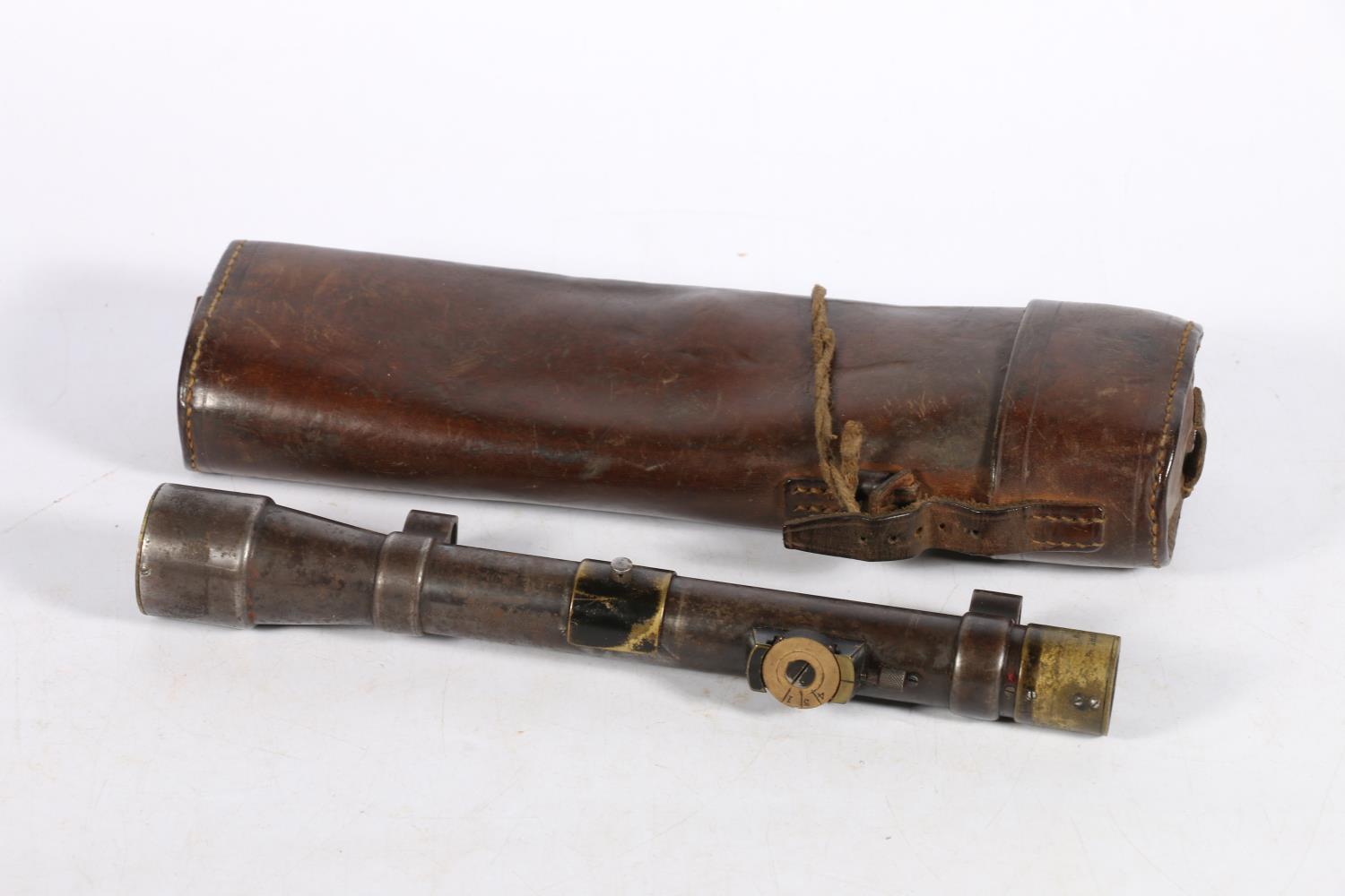 Aldis Brothers of Birmingham WWI era rifle scope, numbered '704140' and dated '1916', further marked