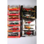 Six Majorette Club 1:24 scale diecast model vehicle to include 4103 Ferrari 365 GTB4 Daytona, 4104