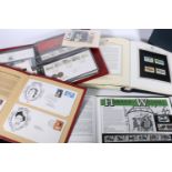 Large collection of stamps contained in one box across numerous albums to include a binder of GM