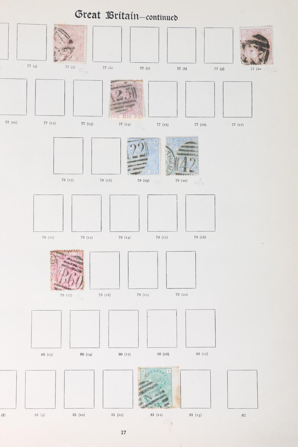 GB stamp collection from QV 1840 onwards to include QV 1d penny black, embossed issues 1s green SG54 - Image 5 of 18