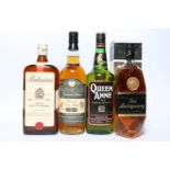 Four bottles of blended Scotch whisky to include BALLANTINE’S blended Scotch whisky, 43° proof