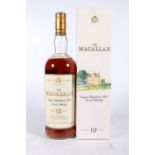 THE MACALLAN 12 year old Highland single malt Scotch whisky, old style label, 43% abv. 1litre,