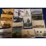 Collection of over 100 postcards and photographs of war and other interest, cards include