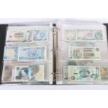 Black ring binder containing banknotes to include THE ROYAL BANK OF SCOTLAND PLC twenty pound £20