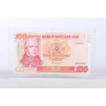BANK OF SCOTLAND one hundred pound £100 banknote 26th November 2003, AA850027, 300 years of