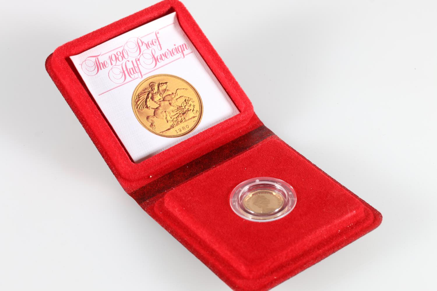 UNITED KINGDOM Elizabeth II (1952-2022) gold proof half sovereign 1980 capsulated and in Royal