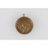 9ct gold Rugby medal inscribed 'Melrose Football Club Sports 1911 ABF', ABF the initials of the