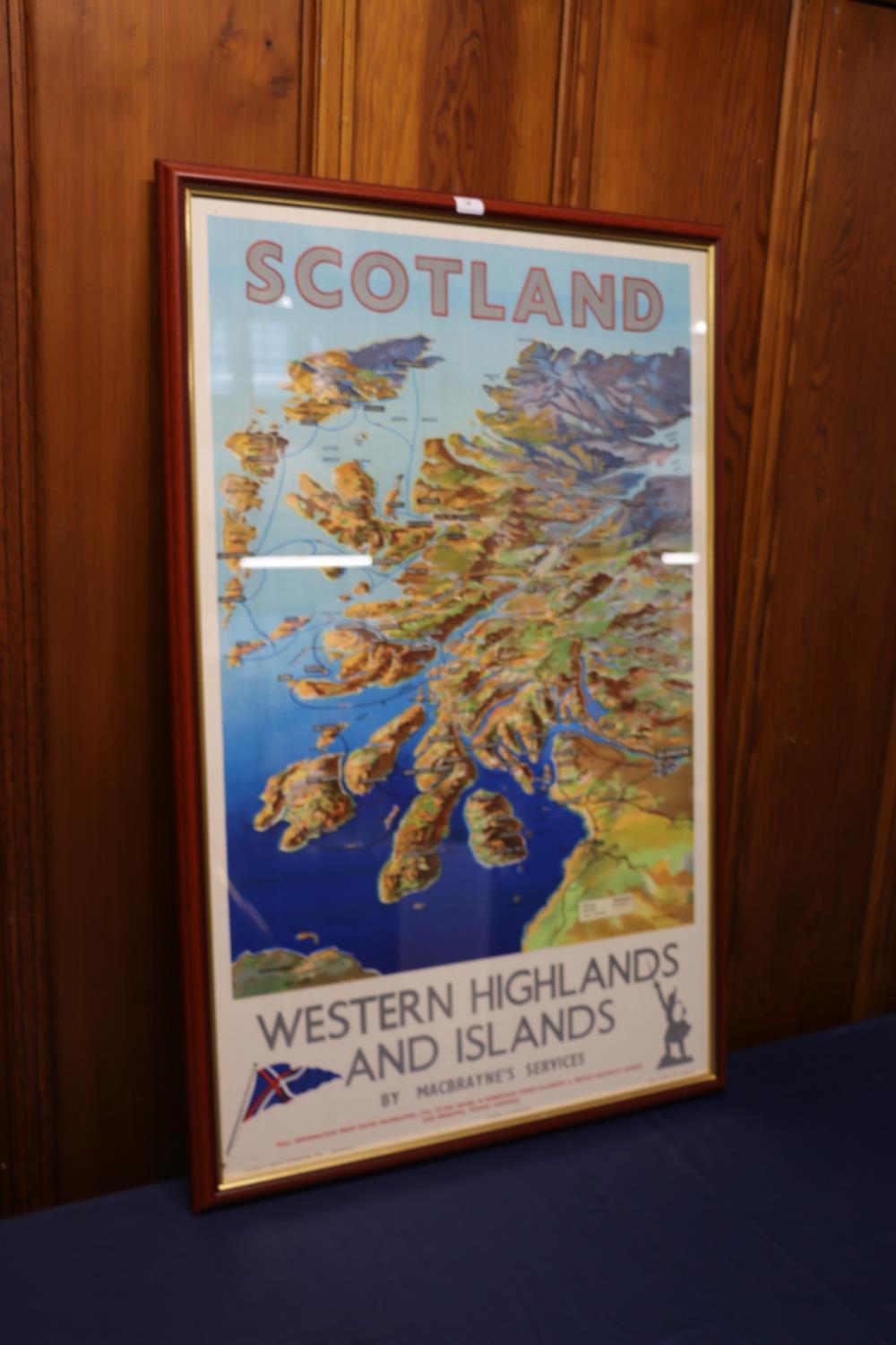 David Macbrayne Ltd Western Highlands and Islands Scotland travel poster, printed by John Horn Ltd - Image 2 of 2