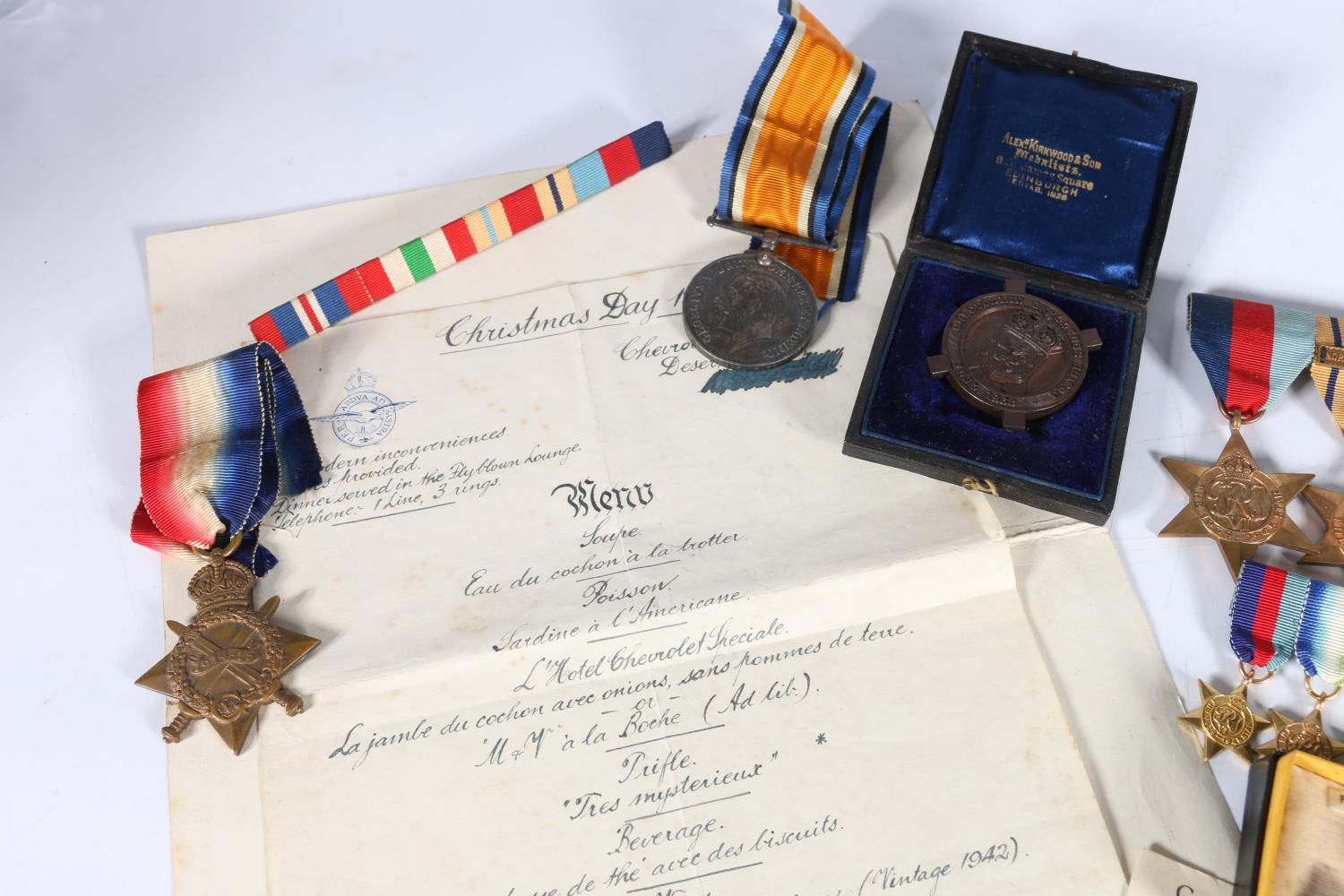 Medals of 2014 Private J Tait of the Royal Scots comprising British WWI war medal, Victory medal and - Image 4 of 5