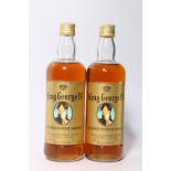 Two bottles of KING GEORGE IV blended Scotch whisky, produced by The Distillers Agency Limited of