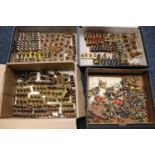 A large collection of MiniFigs, Hinchcliffe or possibly other manufacturers hand-painted war game