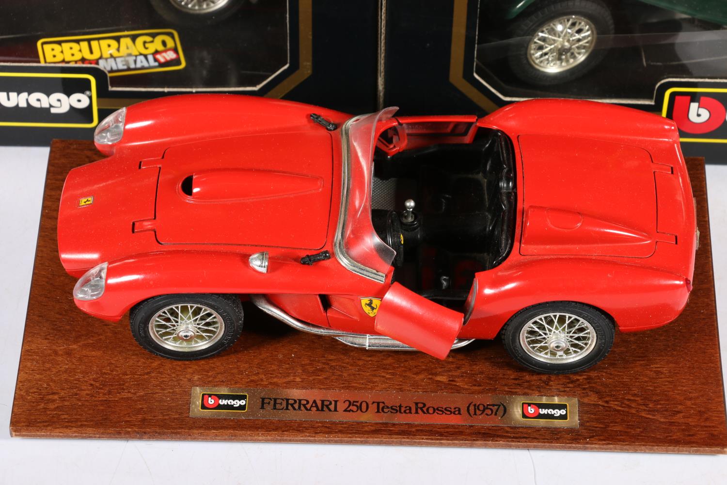 Six Burago 1:18 scale diecast vehicle models to include 3507 Ferrari 250 Testa Rossa 1957, 2x 3014 - Image 2 of 3