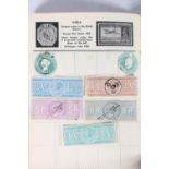 German Schaubek's Briefmarken Album stamp album including large Indian court fees stamp labels,