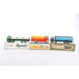 Dinky Supertoys 905 Foden Flat Truck with Chains with green cab and body, bright green hubs, rounded