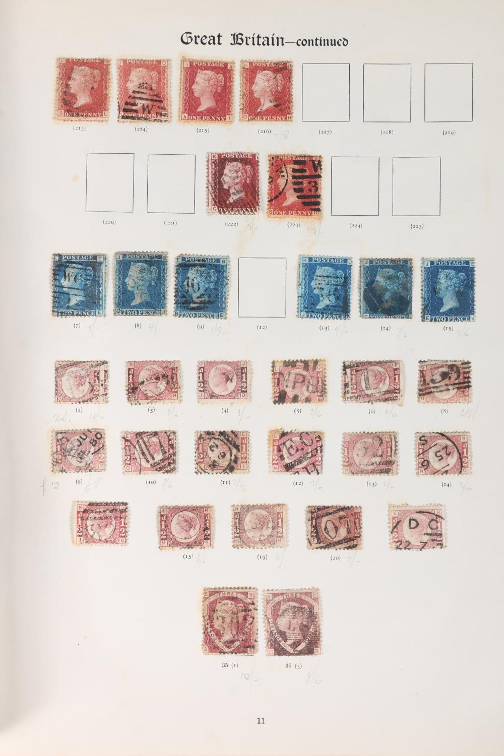 GB stamp collection from QV 1840 onwards to include QV 1d penny black, embossed issues 1s green SG54 - Image 2 of 18