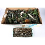 Britains Ltd Napoleon 12 pounder field guns, Britains trees and other diorama accessories. (1 box)