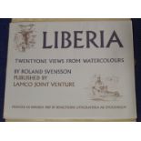 SVENSSON ROLAND.  Liberia, Twenty One Views from Watercolours. 20 large col. prints in a