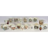 Collection of eighteen commemorative mugs for the Jubilees of Queen Victoria 1887 and 1897; also