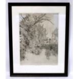 David Tindle (British b.1932), etching "Garden East Haddon", First State Artist's Proof, signed