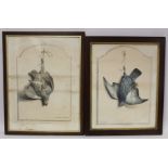 Two 19th century chromolithographs of game birds after originals by Edouard Traviés - "La Perdrix