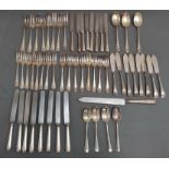 Mappin & Webb plated 'Princess Plate', 56 piece cutlery set, including eight knife and fork