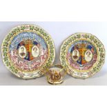 Two Paragon commemorative plates for the visit of King George VI and Queen Elizabeth to Canada and