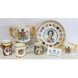Large Paragon commemorative bone china loving cup for the Golden Jubilee 2002, limited edition no.