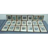 Twenty framed colour hunting prints, scenes from Jorrocks by G. D. Armour.