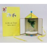 Nina Ricci L'air du Temps Collector's Edition Lalique perfume bottle (empty) with green doves