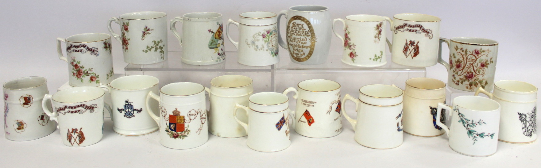 Collection of eighteen commemorative mugs for the Jubilees of Queen Victoria 1887 and 1897; also - Image 4 of 7
