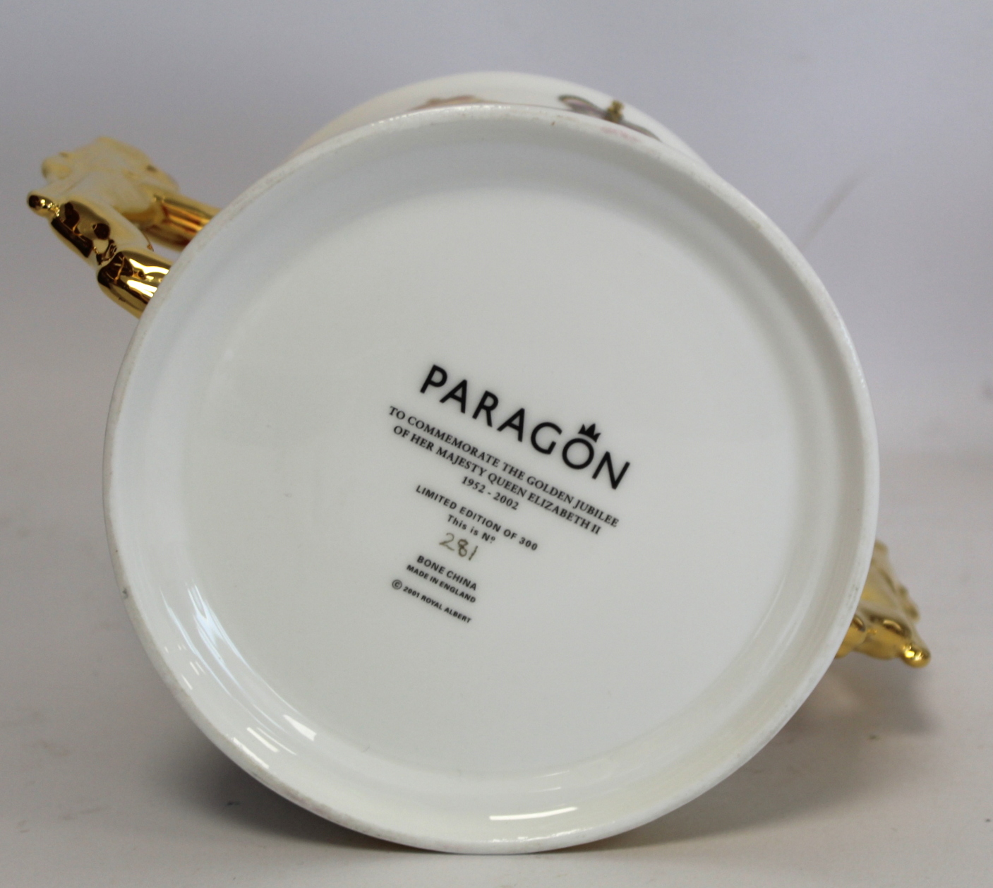 Large Paragon commemorative bone china loving cup for the Golden Jubilee 2002, limited edition no. - Bild 4 aus 8
