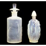 Two French Sabino Art Deco moulded perfume bottles - "Frivolites", decorated with female bathers and