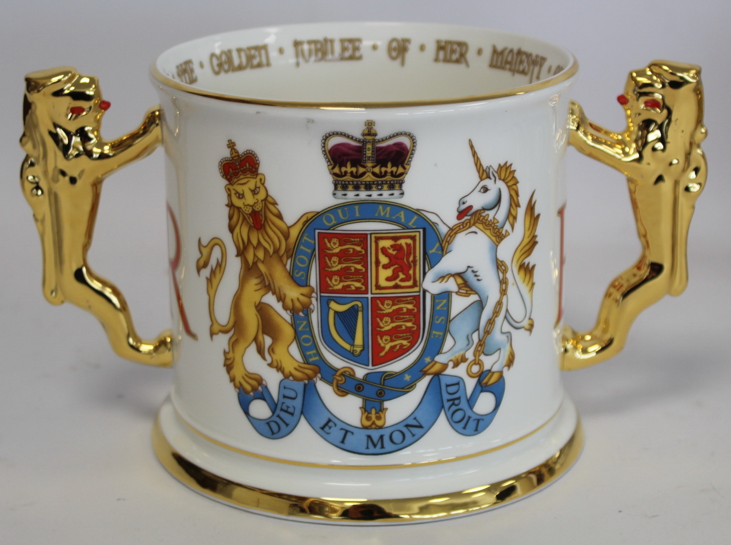 Large Paragon commemorative bone china loving cup for the Golden Jubilee 2002, limited edition no. - Bild 2 aus 8