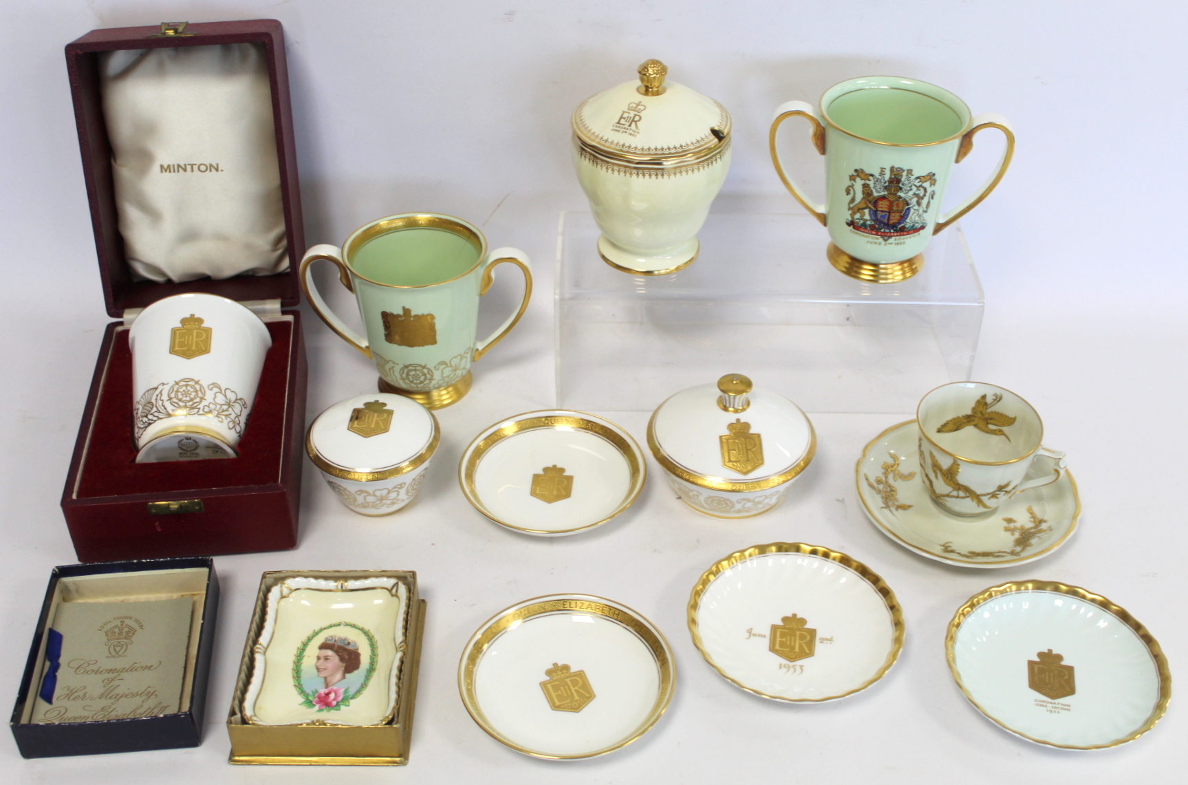 Eleven items of commemorative ware for the Coronation of Queen Elizabeth II 1953 comprising