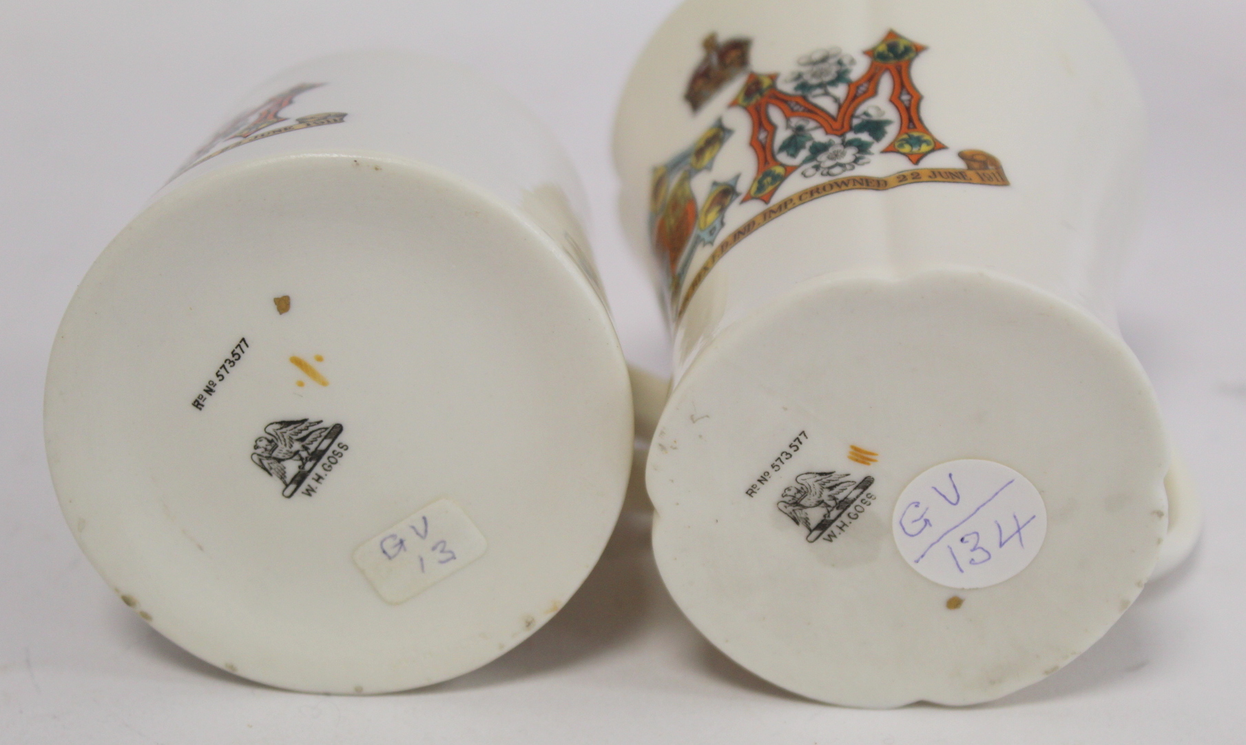 Four pieces of Goss commemorative ware for the Coronation of King George V and Queen Mary 1911, - Image 8 of 12