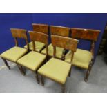 Set of six Victorian mahogany dining chairs, in the manner of Gillows, comprising five side chairs