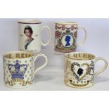 Four Wedgwood commemorative mugs for the Queen's Silver Jubilee 1977 including two designed by